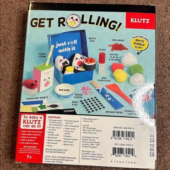 Mini Sushi Bar Crafting Clay Kit Handmade Diy Set Book and Tools Bubble Clay - Picture 3 of 5